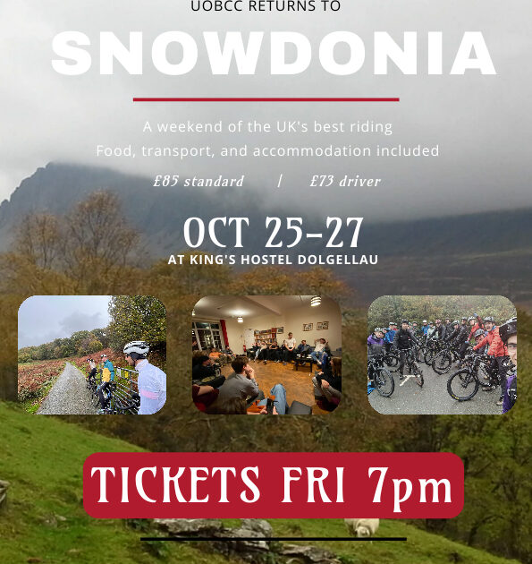 ANNOUNCEMENT: Snowdonia '24 4 University Of Bristol Cycling Club